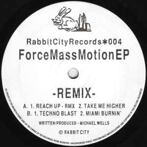 Image of Front Cover of 5044214S: 12" - FORCE MASS MOTION, Force Mass Motion EP (Remix) (Rabbit City Records ; *004, UK 1992) few scuffs and hairlines one side  /VG