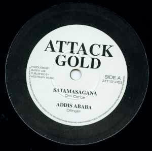 Image of Front Cover of 5014167C: 10" - VARIOUS, Satamasagana / Thirty Pieces Of Silver (Attack Gold ; ATT10"-003, UK 2002, Company Sleeve) Sticker damage to sleeve.  VG/VG