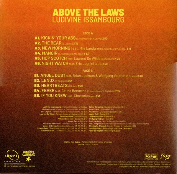 Image of Back Cover of 5034056E: LP - LUDIVINE ISSAMBOURG, Above the Laws (Heavenly Sweetness; HS247VL, France 2024)   NEW/NEW