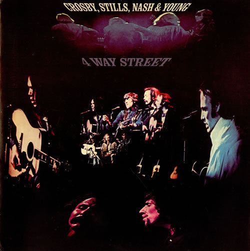 Image of Front Cover of 5044207S: 2xLP - CROSBY, STILLS, NASH & YOUNG, 4 Way Street (Atlantic; SD 2-902, US 1970s Reissue, Pasteback Gatefold Sleeve, Company Inners, Presswell Pressing, No Insert) Haitlines ans scuffs, edge and ring wear  VG/G+