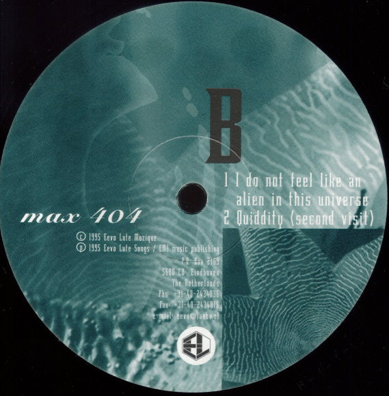 Image of Label Cover of 5024264E: LP - MAX 404, Convulsion (Eevo Lute Muzique; EEVO 018, Netherlands 1995, Company Sleeve) Lightest of hairlines. Light wear to sleeve.  VG/VG+