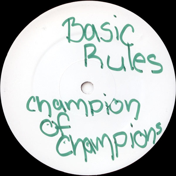 Image of Front Cover of 5014248C: 12" - FAMILY OF INTELLIGENCE / THE RETURN, Champion Of Champions / Basic Rules (Kemet; KM3RD2, UK 2001, White Label)   /VG