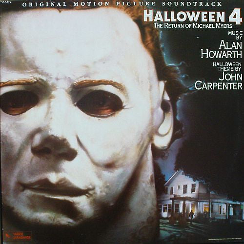 Image of Front Cover of 5024282E: LP - ALAN HOWARTH, Halloween 4 - The Return Of Michael Myers (Original Motion Picture Soundtrack) (Var se Sarabande ; VS 5205, Germany 1988) Tape Damage And Residue To Top And Bottom Seama  G+/VG