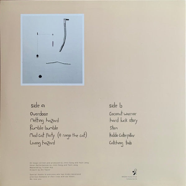 Image of Back Cover of 5044318S: LP - SALAMANDA, Ashbalkum (Human Pitch; hp020, US 2022, Clear Vinyl)   VG+/VG+