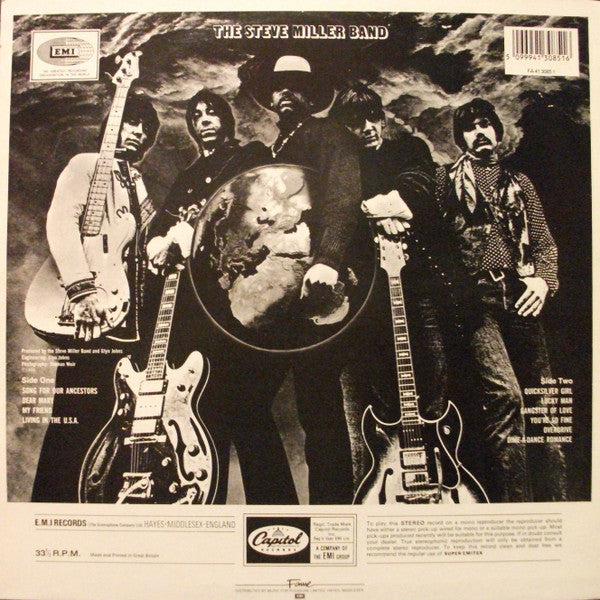 Image of Back Cover of LP - VG+/VG+ - THE STEVE MILLER BAND, Sailor (Fame; FA 4130851, UK 1980s Reissue), ,  - 1616237C
