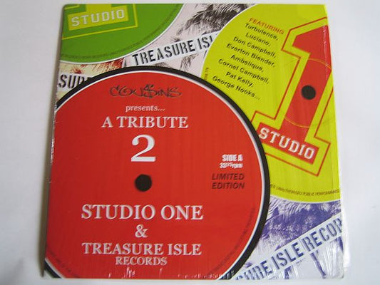 Image of Front Cover of 5014301C: LP - VARIOUS ARTISTS, Cou$ins Presents... A Tribute 2 Studio One & Treasure Isle Records (Cou$ins Records ; COUDLP037, UK 2006)   EX/EX