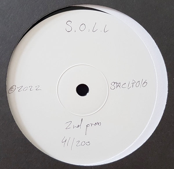 Image of Front Cover of 5014299C: 12" - S.O.L.L, Mind Reader (Ill Considered Music; STACLP016, UK 2022, White Label, Plain Sleeve, Repress; 2nd Press) 44/200 and title etc. written on labels  VG+/VG+