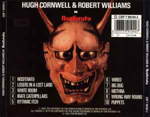Image of Back Cover of CD - VG+/VG+ - HUGH CORNWELL & ROBERT WILLIAMS, Nosferatu (EMI; CDP 7 99104 2, UK 1992 Reissue, Jewel Case, Booklet), ,  - 2816027C