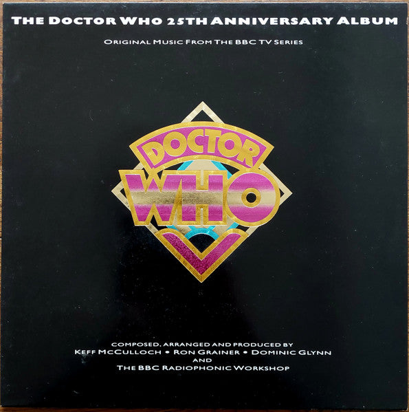 Image of Front Cover of 5024335E: LP - VARIOUS, The Doctor Who 25th Anniversary Album (BBC Records; REB 707, UK 1988)   VG/VG