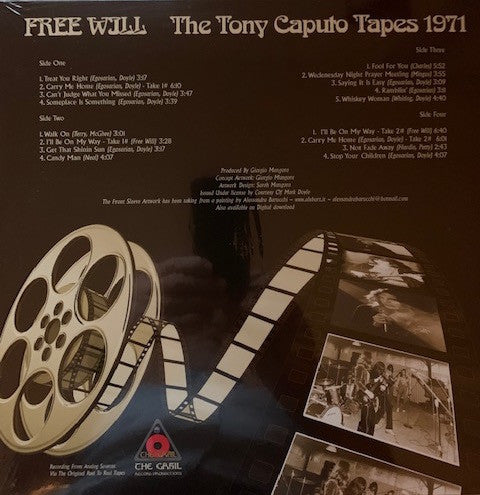 Image of Back Cover of 5024345E: 2xLP - FREE WILL, The Tony Caputo Tapes 1971 (The Grail Records Production; GRL 303/2, Italy 2018, Gatefold)   VG+/VG+