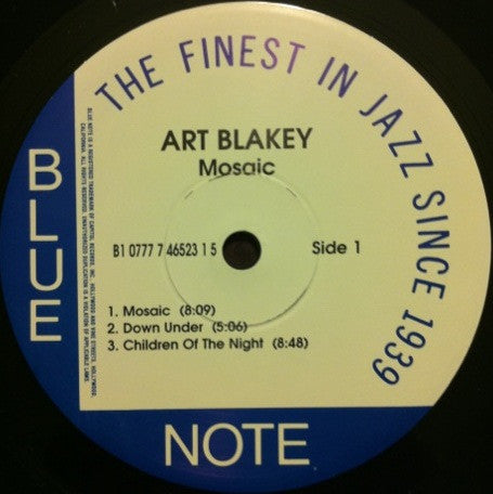 Image of Label Cover of 5014344C: LP - ART BLAKEY & THE JAZZ MESSENGERS, Mosaic (Blue Note; ST 46523, US 1998 Reissue, Glossy Sleeve, 180g) Sleeve creased in places; some small scuffs  VG/VG+