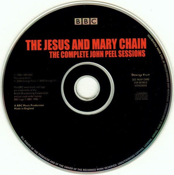 Image of Label Cover of 5034166E: CD - THE JESUS AND MARY CHAIN, The Complete John Peel Sessions (Strange Fruit; SFRSCD092, UK 2000, Jewel Case)   VG+/VG+