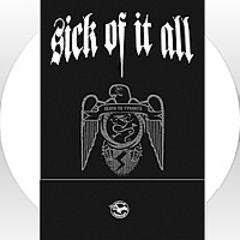 Image of Front Cover of 5014386C: LP - SICK OF IT ALL, Death To Tyrants (Dead Serious Recordings; DS601.0, Germany 2010 Reissue, Clear Plastic Sleeve With Black Paper Stripe , White Vinyl)   VG+/VG+