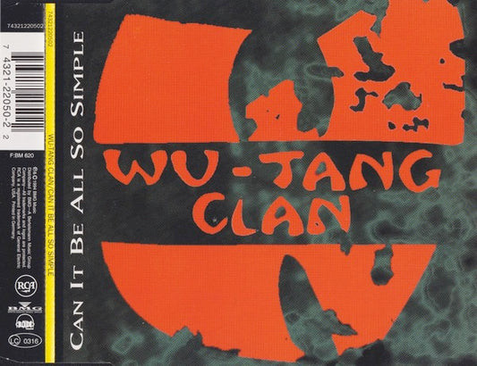 Image of Front Cover of 5014053C: CD - WU-TANG CLAN, Can It Be All So Simple (RCA; 74321220502, Germany 1994, CD Single Case)   VG+/VG+