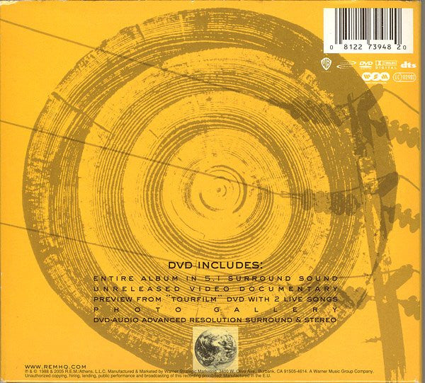 Image of Back Cover of 5034185E: 2xCD - R.E.M., Green (Warner Bros. Records; 8122-73948-2, Europe 2005, Double Digipak) Light Marks only.  VG+/VG