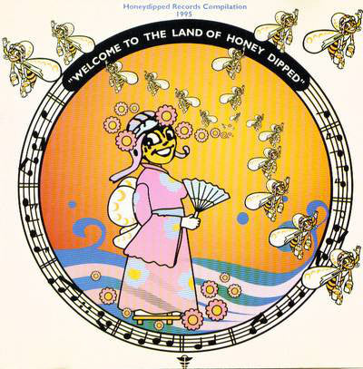 Image of Front Cover of 5024376E: 2xLP - VARIOUS, Welcome To The Land Of Honey Dipped (Honeydipped Records; DIPAL 001, UK 1995, Gatefold)   VG+/VG