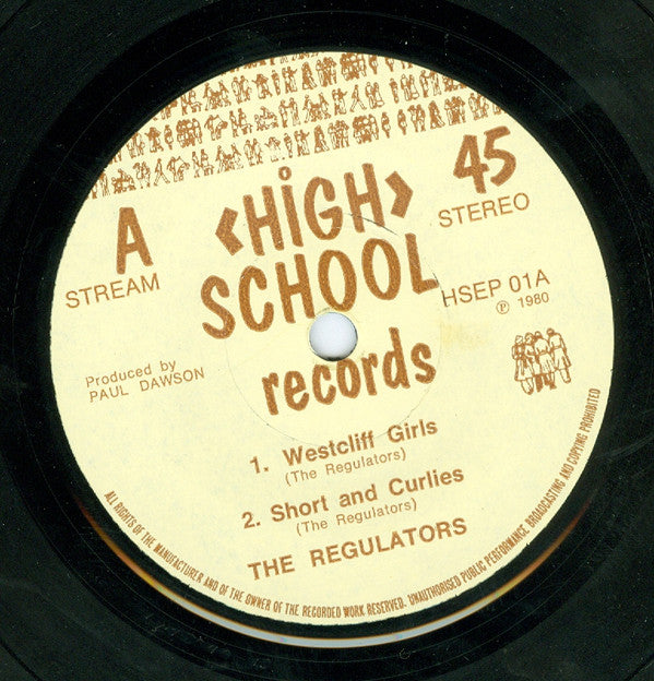 Image of Label Cover of 5024197E: 7" EP - THE REGULATORS, Westcliff Girls (High School Records; HSEP 01, UK 1980, Picture Sleeve, Insert) Strong VG  VG+/VG