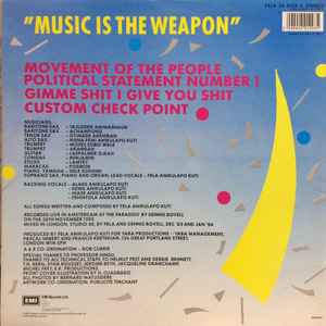 Image of Back Cover of 2xLP - VG/VG - FELA ANIKULAPO KUTI & EGYPT 80, Live In Amsterdam (EMI; FELA 24 0129 3, UK 1984, Gatefold, 2 Inners), WOS. Light marks only,  - 3526266E