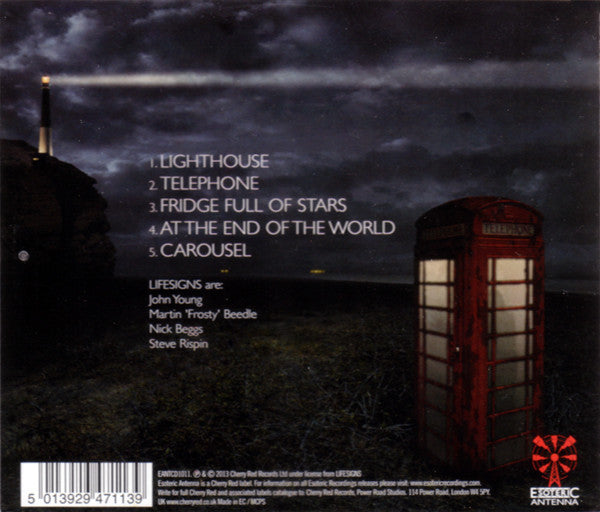 Image of Back Cover of 5134007E: CD - LIFESIGNS, Lifesigns (Esoteric Antenna; EANTCD1011, Europe 2013, Jewel Case, Booklet)   VG+/VG+