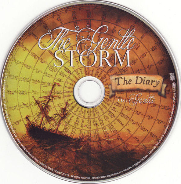 Image of Label Cover of 5134009E: 2xCD - THE GENTLE STORM, The Diary (Inside Out Music; IOMSECD 418, Germany 2015, Digipak, Booklet)   EX/VG+