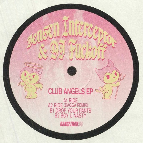 Image of Front Cover of 5114044C: 12" EP - JENSEN INTERCEPTOR & DJ FUCKOFF, Club Angels EP (Dance Trax; DANCETRAX036, UK 2022, Plain Sleeve)   /VG+