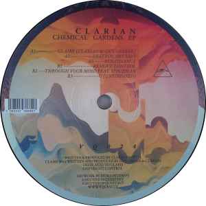 Image of Label Cover of 5144062S: 12" - CLARIAN, Chemical Gardens EP (Visionquest; VQ024, UK 2013, Die Cut Company Sleeve) original company sleeve - sticker on sleeve  VG/VG+