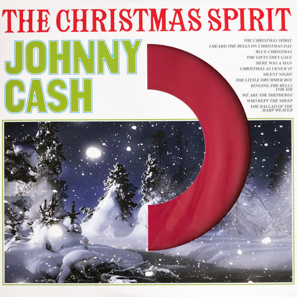 Image of Front Cover of 5154098S: LP - JOHNNY CASH, The Christmas Spirit (DOL; DOS750MB, Europe , Red Vinyl)   NEW/NEW