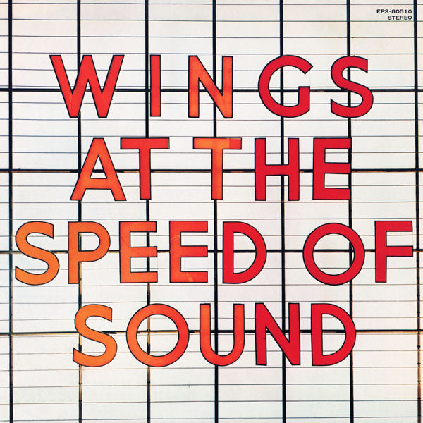 Image of Front Cover of 5144011S: LP - WINGS, Wings At The Speed Of Sound (MPL; EPS-80510, Japan 1976, Pasteback Sleeve, Inner & Insert, No Obi, Lyric insert only) Edge wear, top edge split but still together, no obi, no company ad insert  G+/VG+