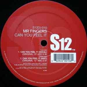 Image of Label Cover of 5144072S: LP - MR. FINGERS, Can You Feel It (S12 ; S12DJ-010, UK 2002, Die Cut Company Sleeve) pen on label - minor  /VG+