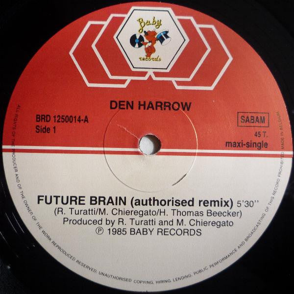 Image of Label Cover of 5124038E: LP - DEN HARROW, Future Brain (Authorized Remix) (Baby Records; BRD 1250014, Belgium 1985)   VG/G+