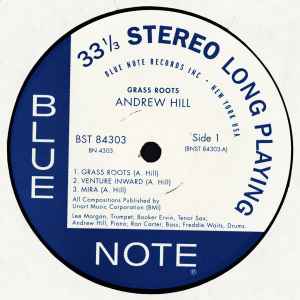 Image of Label Cover of 5124052E: LP - ANDREW HILL, Grass Roots (Blue Note; BST 84303, US 2006 Reissue)   VG+/VG+