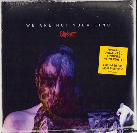 Image of Front Cover of 5114174C: LP - SLIPKNOT, We Are Not Your Kind (Roadrunner Records; 075678645761, Europe 2022 Reissue, Blue Light Vinyl)   NEW/NEW