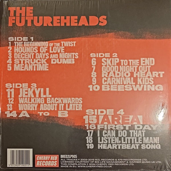 Image of Back Cover of 5114169C: 2xLP - THE FUTUREHEADS, Decent Days & Nights: The Singles (Cherry Red; BRED2LP905, Europe 2024, 2 Inners, Red Vinyl) Still In Shrinkwrap  EX/EX