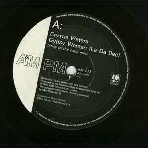 Image of Back Cover of 5124072E: 7" - CRYSTAL WATERS, Gypsy Woman (La Da Dee) (A&M PM; AM 772, UK 1991, Picture sleeve) Mark son disc. Writing on cover.  G+/VG