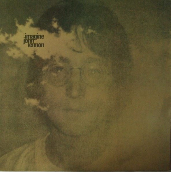 Image of Front Cover of 5114228C: LP - JOHN LENNON, Imagine (Apple Records; PAS 10004, UK 1980s Reissue, Non Laminated Sleeve, Poster & Postcard, YEX865-3/YEX866-2) Two light cosmetic marks on A1, does not effect play.  VG+/VG