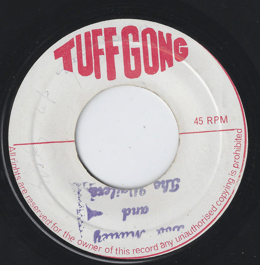 Image of Front Cover of 5124090E: 7" - BOB MARLEY & THE WAILERS, Redder Than Red (Tuff Gong; none, Jamaica 1971) Marks on disc. Plays with some minimal background clicks.  /G+