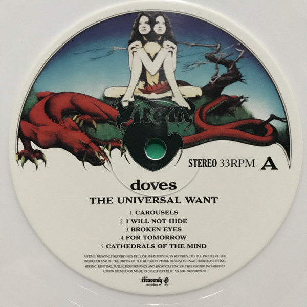 Image of Label Cover of 5124156E: LP - DOVES, The Universal Want (Virgin; VX 3248, Europe 2020, Gatefold, Inner, White vinyl)   VG+/VG+