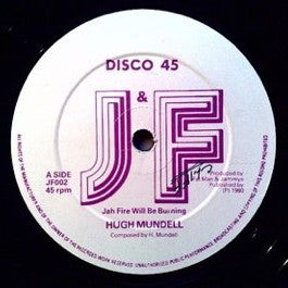 Image of Front Cover of 5114342C: 12" - HUGH MUNDELL , Jah Fire Will Be Burning / King Of Israel (J&F; JF 002, UK 1980, Company Sleeve) Nice copy throughout - just a few light marks. Clean labels. Company sleeve is in lovely condition.  VG+/VG+