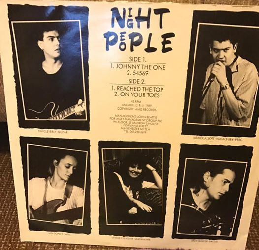 Image of Back Cover of 5144097S: 12" - NIGHT PEOPLE, Johnny The One (AMG Records ; AMG 001, UK 1989)   VG+/VG+