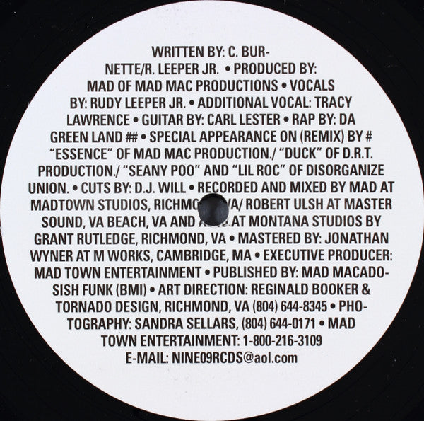 Image of Back Cover of 5144099S: 12" - MAD FEATURING RUDY, You Can Get It (Mad Town; 47544-0, US )   /VG