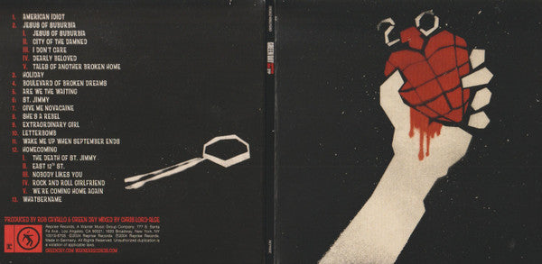 Image of Back Cover of 4xCD - M/M - GREEN DAY, American Idiot 20 (Reprise Records ; 093624862680, US 2024, Box Set, sealed), , The Super Deluxe Limited Edition comes with 4xCD 2xBlu-rayThe box-set also contains a 48-page book, an enamel pin set, sticker sheet, and cloth patch. - 0936149E