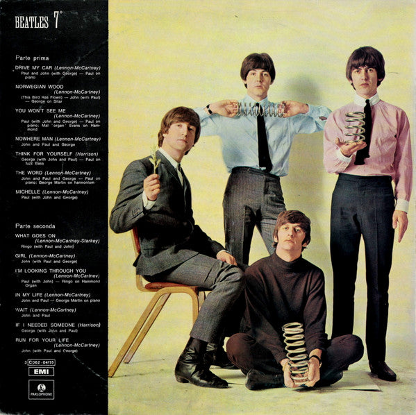 Image of Back Cover of 5144122S: LP - THE BEATLES, Rubber Soul (Parlophone ; 3C 062 - 04115, Italy 1970 Reissue)   VG/VG