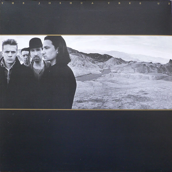 Image of Front Cover of 5144227S: LP - U2, The Joshua Tree (Island Records; U26, UK 1980s Reissue, Gatefold, Insert, EMI Pressing,  9 lines Thanks credits on back, no Special Thanks, later version with a credit "Additional Rhythm Guitar : Daniel Lanois") Edge Wear, sticker residue  VG/VG+