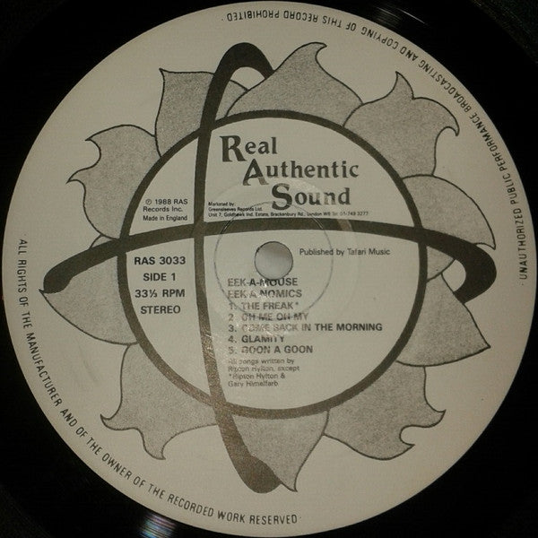 Image of Label Cover of 5124238E: LP - EEK-A-MOUSE, Eek-A-Nomics (Real Authentic Sound; RAS 3033, UK 1988)   G+/VG