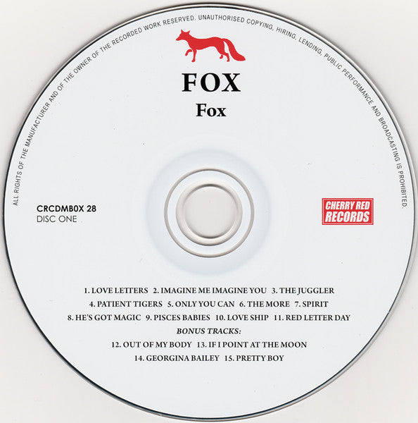 Image of Label Cover of 5134069E: 4xCD - FOX, The Fox Box (Cherry Red; CRCDMBOX 28, UK 2017, Box Set)   VG+/VG+