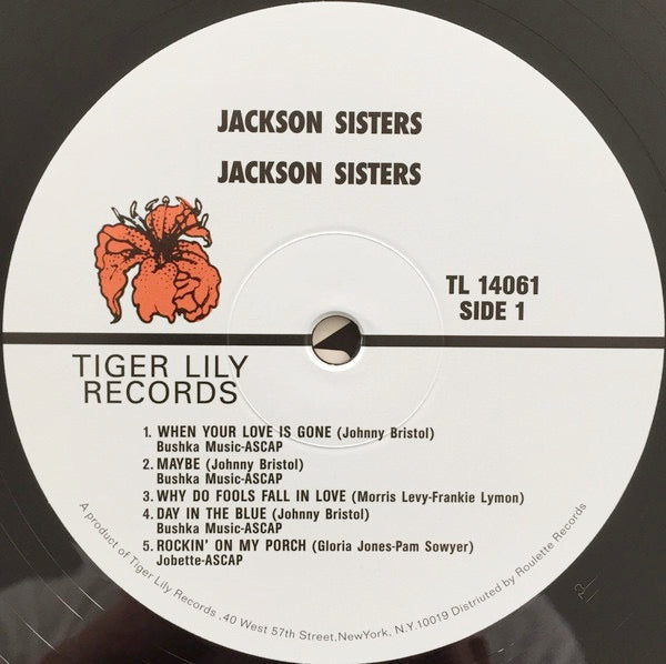 Image of Label Cover of 5114452C: LP - JACKSON SISTERS, Jackson Sisters (Mr Bongo; MRBLP161, UK 2018, Inner)   NEW/NEW