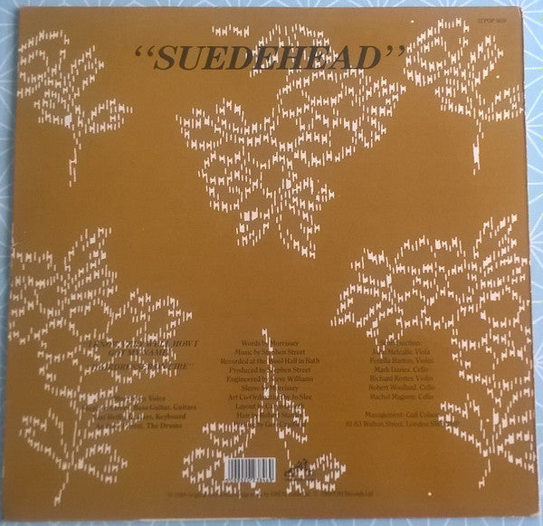 Image of Back Cover of 5124305E: LP - MORRISSEY, Suedehead (His Master's Voice; 12POP 1618, UK 1988, Black Die-cut inner, "Brown" cover)   EX/VG+