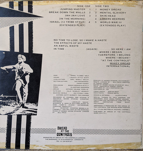 Image of Back Cover of 5114485C: LP - MIKEY DREAD, World War III (Dread At The Controls; TNT1, UK 1980)   VG/VG