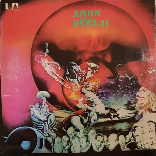 Image of Front Cover of 5124333E: 2xLP - AMON D  L II, Dance Of The Lemmings (United Artists Records; UAD60003/4, UK 1974 Reissue, Laminated Gatefold Sleeve)   VG/VG