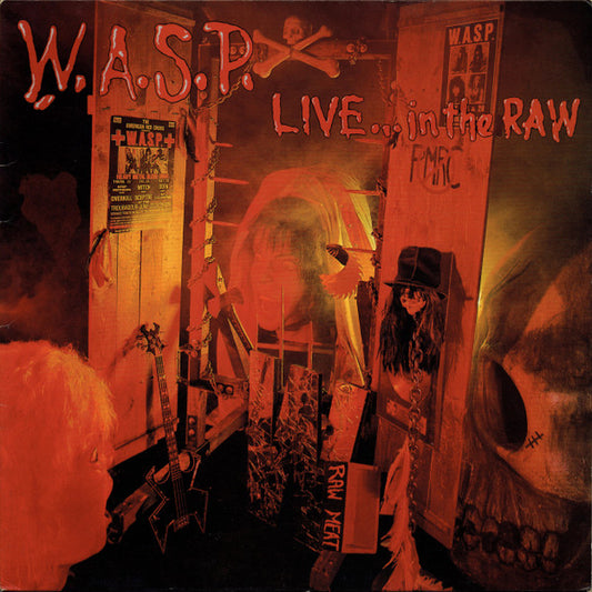 Image of Front Cover of 5144345S: LP - WASP, Live... In The Raw (Capitol Records; EST 2040, UK 1987)   VG/VG